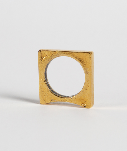 Square l.o.v.e. unisex little finger ring